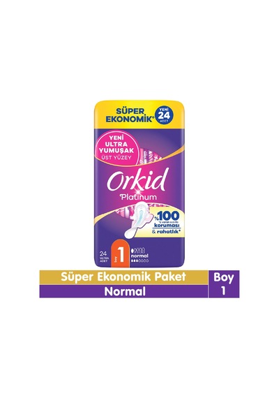 Orkid Platinum Normal Ped Süper Ekonomik Paket 24 Adet