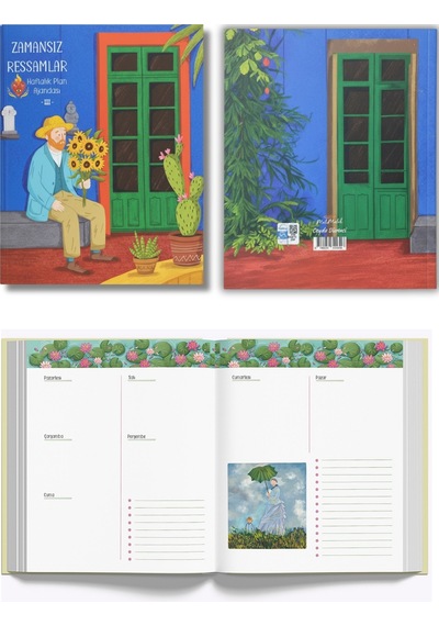 Melimelek Zamansız Ressamlar Ajandası Iıı, Zamansız Ajanda 16.5x19.5 Cm Sticker'lı Zamansız Iıı