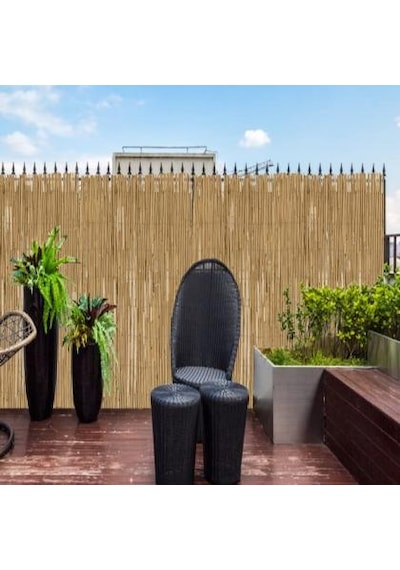 Hasır Kamış Bahçe & Balkon Çiti Dekarasyon 1.20 X 6 Metre