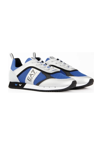 EA7 Emporio Armani File Detaylı Logolu Sneaker Mavi/beyaz Mavi - Beyaz