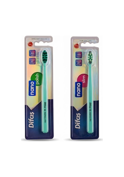 Difaş Nano Polish Ve Nano Slim Diş Fırçası Seti
