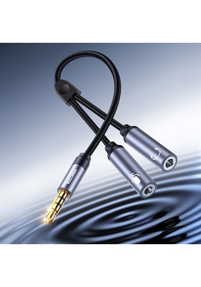 Rocoren Hi-fi Trrs Mikrofon Ve Kulaklık Birleştirici 3.5mm Y Jack Kablo