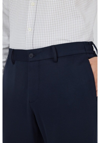 İmza Koyu Lacivert Esnek Yandan Cepli Casual Slim Fit Jogger Pantolon 1003250156 Koyu Lacivert
