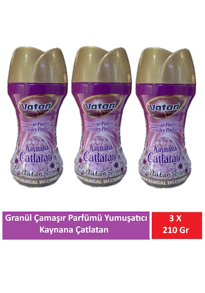 Vatan Granül Çamaşır Parfümü Ve Yumuşatıcı Kaynana Çatlatan 3 X 210 Gr 3lü Set