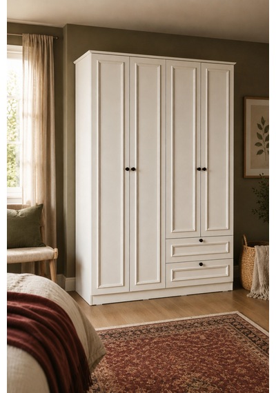 Home Vera 4 Kapaklı Gardırop 140x182x54 Cm Beyaz - 912272038 Beyaz Home Vera 4 Kapaklı Gardırop 140x182x54 Cm Beyaz - 912272038 Beyaz
