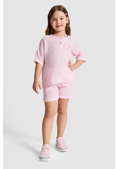 U.S. Polo Assn. Kız Çocuk Pembe Pijama Takım 50326617-vr041