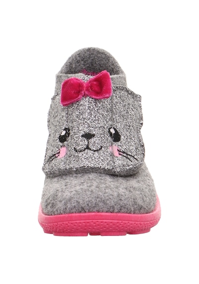 Superfit Happy Octi Kız Çocuk Gri Pembe Keçe Panduf Kedi 006295-2500 Gri - Pembe