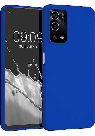 Ekılıf - Oppo A55 4g Uyumlu Kılıf Mat Soft Premier Silikon Kapak - Saks Mavi