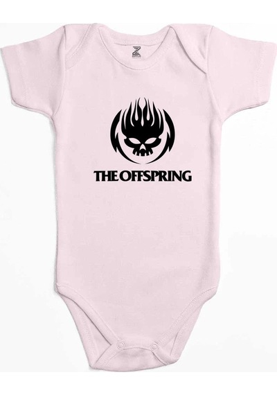 Zepplin Giyim The Offspring Logo Skull Text Ekru Bebek Body Zıbın