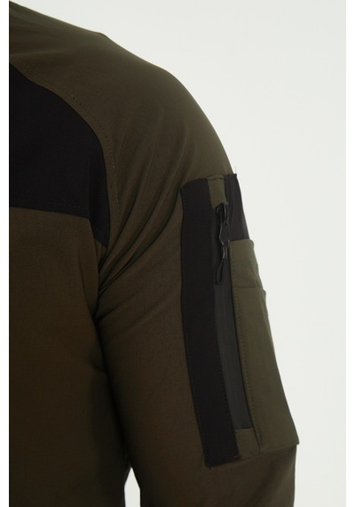 Camp Scoutland Camp260 Outdoor Tactical Su İticili Erkek Fermuarlı Taktik Sweatshirt Haki