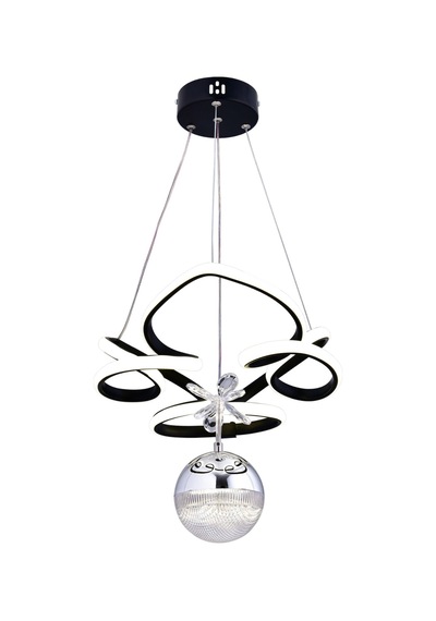 Helen Tek Toplu Modern Sarkıt Avize ,siyah Sarkıt Power Led Avize, 3 Renk Yanabilen Led Avize,
