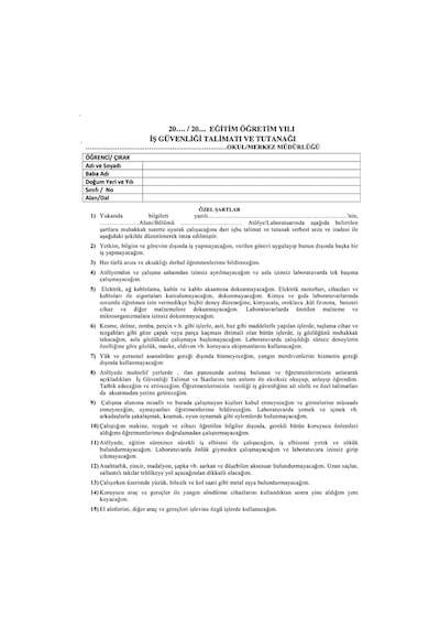 Meslek Lisesi Ve Mesem Öğrencileri İçin İşletmelerde Mesleki Eğitim İş Dosyası
