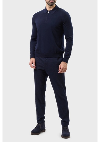 Gran Sasso Erkek Polo Yaka Kazak 55125 14290 598 Lacivert Lacivert