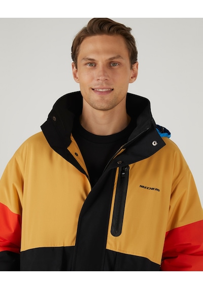 Skechers M Outerwear Coated Jacket Erkek Siyah Mont S242065-001 Siyah