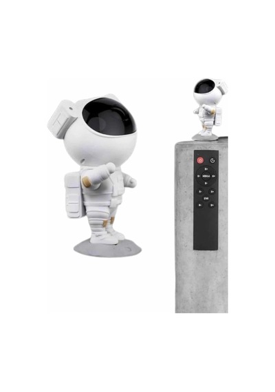 Mey İthalat Gece Lambası Astronot Bluetooth Hoparlörlü Galaksi Işık Projektörü