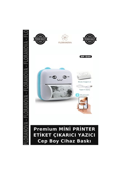 Premium Mini Printer Etiket Çıkarıcı Yazıcı Cep Boy Cihaz Baskı