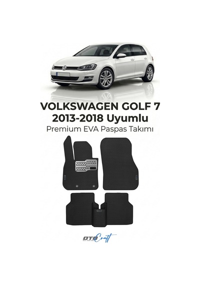 OtoCraft Volkswagen Golf 7 2013-2018 Araca Özel 3d Havuzlu Eva Paspas Tam Set 5 Parça