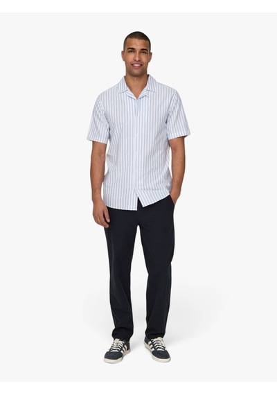 Only & Sons Onssınus Loose 0007 Cot Lın Pant Noos Erkek Mavi Pantolon - 22028267