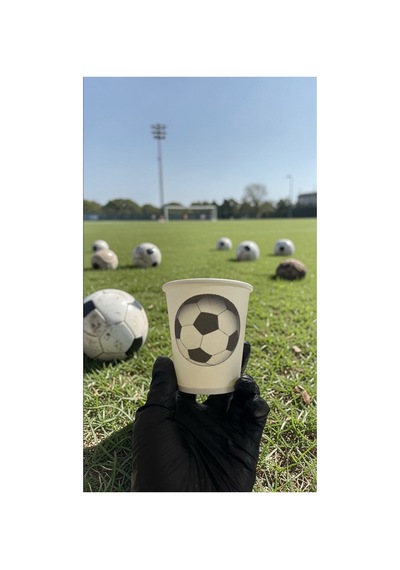 Futbol Topu-maç-kale Doğumgünü Parti Temalı Tek Kullanımlık 7 Oz 50 Adet Karton Bardak 1
