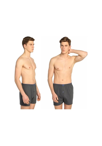 Tutku Erkek Siyah 6'Lı Düğmeli Penye Boxer 0117 001