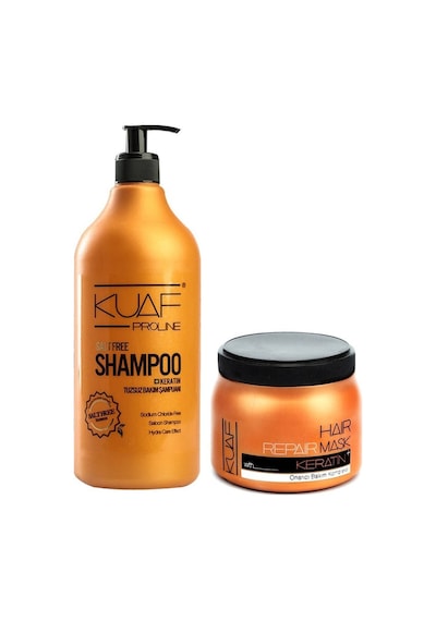 Kuaf Tuzsuz Şampuan 1 L Keratin Saç Maskesi 500 ML