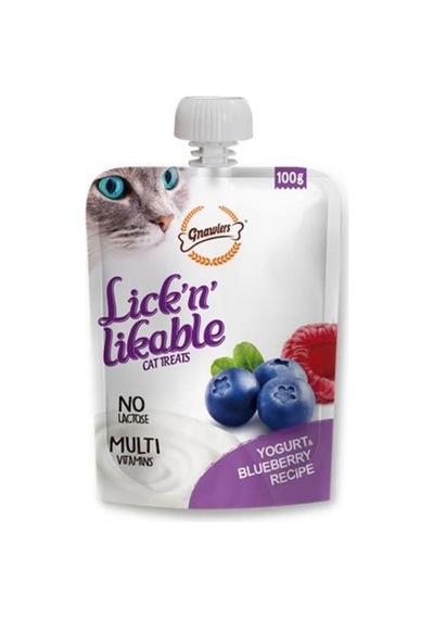 Gnawlers Yoğurtlu Ve Yaban Mersinli Krema Kedi Ödül Maması 100gr