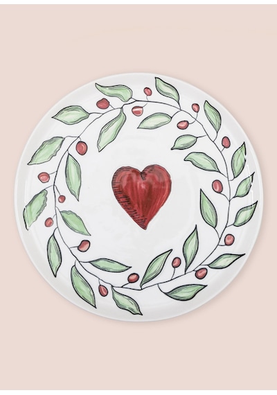 The Mia Luv Servis Tabağı 30 Cm Çok Renkli