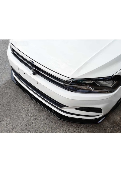 Vw Polo Ön Tampon Altı Lip Plastik Kulaklı Parlak Siyah 2018-