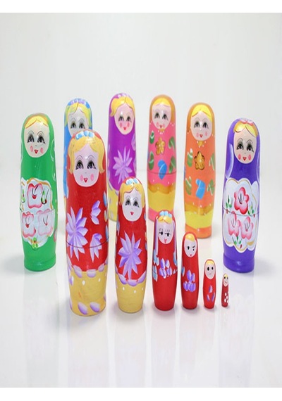 Ahşap Matruşka 6'Lı Set