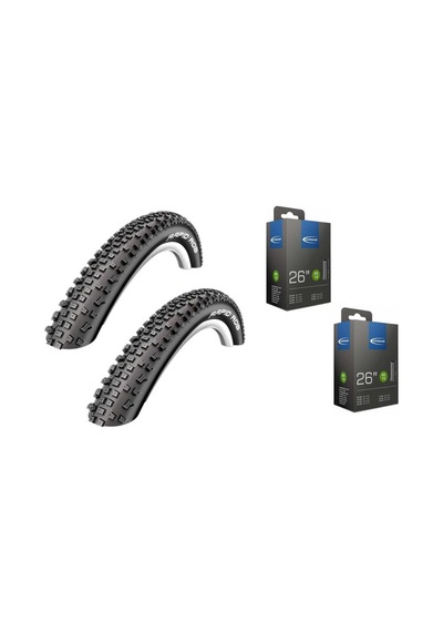 Schwalbe Rapid Rob 26" x 2.10" Dış Lastik 2 Adet + AV13 İç Lastik 2 Adet