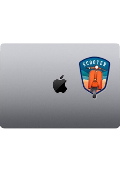 Scooter Vespa Oto Sticker, Motorsiklet, Laptop, Kask, Araba Sticker 14x11 Cm
