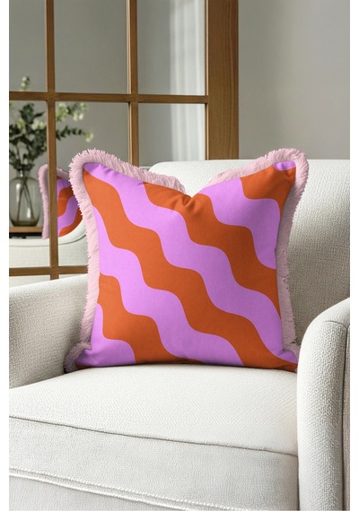 Modern Geometrik Dalgalı Desen Saçaklı Yastık Kılıfı - Retro Bohem Lila Krem Püsküllü Kırlent Kılıfı Serin Yörünge Lime Modern Geometrik Dalgalı Desen Saçaklı Yastık Kılıfı - Retro Bohem Lila Krem Püsküllü Kırlent Kılıfı Serin Yörünge Lime