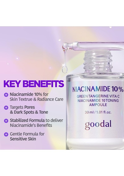 %10 Niacinamide İçerikli Ampul Goodal Green Tangerine Vita C Niacinamide 10 Toning Ampoule