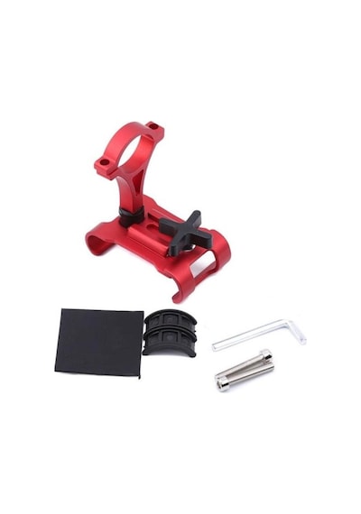 Zhltools Alüminyum Bisiklet Motosiklet Cep Telefonu Tutucu Dayanıklı Paslanmaz 360 Derece Kırmızı Kırmızı