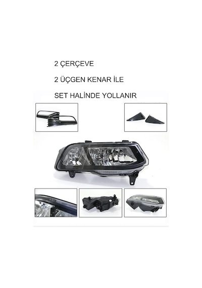 Volkswagen Polo 6c Sis Farı Lambası Çerçeveli Set 2015 2018