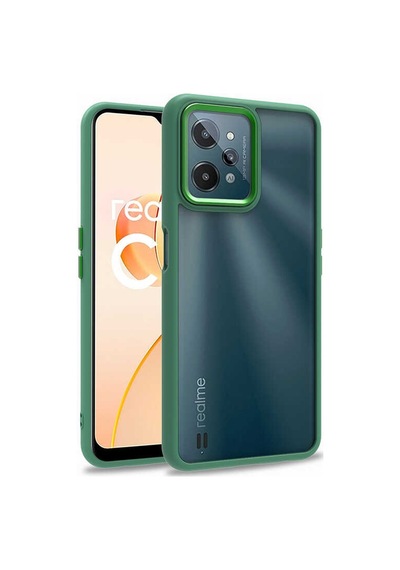 Zore Realme C31 Kılıf Flora Kapak - Yeşil Yeşil