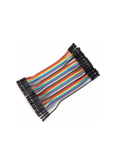 Wozlo 10cm Ayrılabilen Jumper Kablo 40 Pin Dişi - Dişi Dupont Kablo Breadboard Kablo