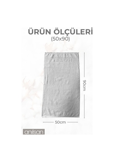 4'lü Beyaz Hotel El Havlusu - 50x90 Cm, 225 Gr, %100 Pamuk, Spa Ve Otel Havlusu, Günlük Kullanıma Uygun Beyaz