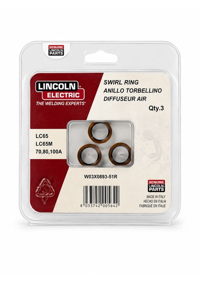Lincoln Electric W03x0893-51r Lc65 Lc80 Lc100 Plazma Swirl Ring Gaz Dağıtıcı 70-100a 3 Adet