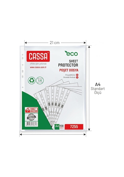 Poşet Dosya Eco 30 Mikron 100'lü Paket Diğer