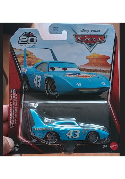 Mattel Disney Pixar Cars 20.yıl Özel Seri Strip Weathers "the King" Dinoco 43 Die-cast Mavi