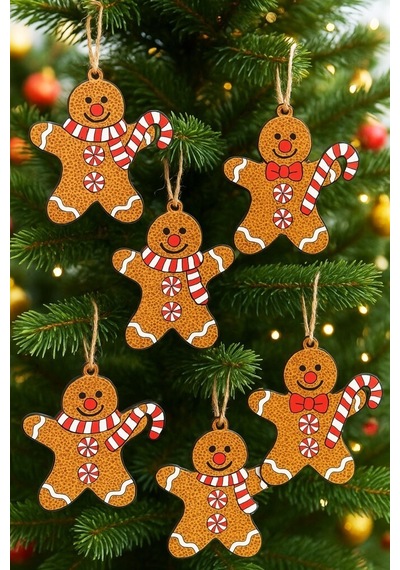 Beysüs Yılbaşı Çam Ağacı Süsü Ginger 6 Lı 10 Cm Diğer