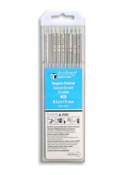 3,2 Mm Wz-8 Beyaz Tungsten Elektrot 175 Mm Trafimet Adet Fiyatı