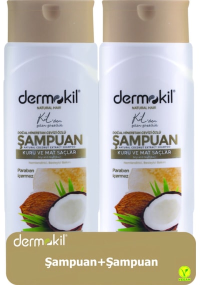 Dermokil Hindistan Cevizi Özlü Şampuan 2 x 400 ML