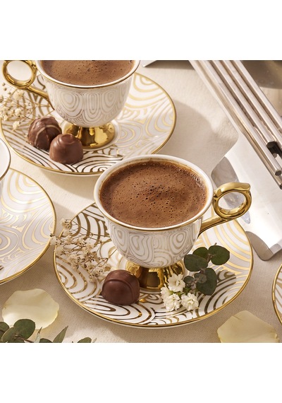 Aryıldız Lümen 12 Parça 6 Kişilik Kahve Fincan Takımı 90 Ml Çok Renkli