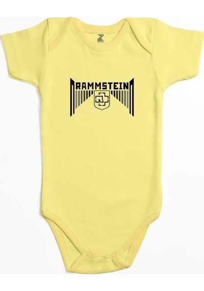 Zepplin Giyim Rammstein Wall Sarı Bebek Body Zıbın