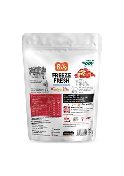 Pol's Freeze Fresh Dondurularak Kurutulmuş Fruit Mix 20 Gr 20 G