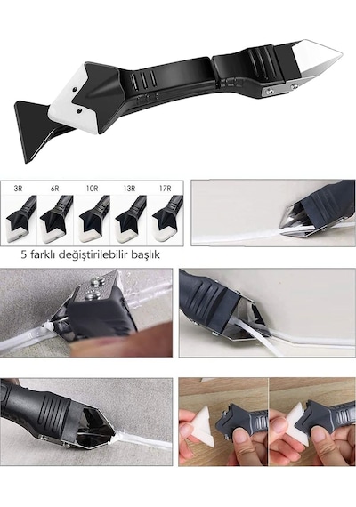 Fayans Derz Dolgu Silikon Kazıyıcı Sıyırıcı Ve Uygulayıcı 3 Ü 1 Arada Aparat Multifonksiyonel Aparat
