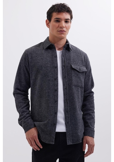 Tudors Erkek Slim Fit Tek Cep Kapaklı Düz Oduncu Spor Koyu Gri Gömlek-41547 Koyu Gri Tudors Erkek Slim Fit Tek Cep Kapaklı Düz Oduncu Spor Koyu Gri Gömlek-41547 Koyu Gri