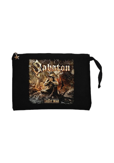 Sabaton The Great War Siyah Clutch Astarlı Cüzdan / El Çantası Siyah